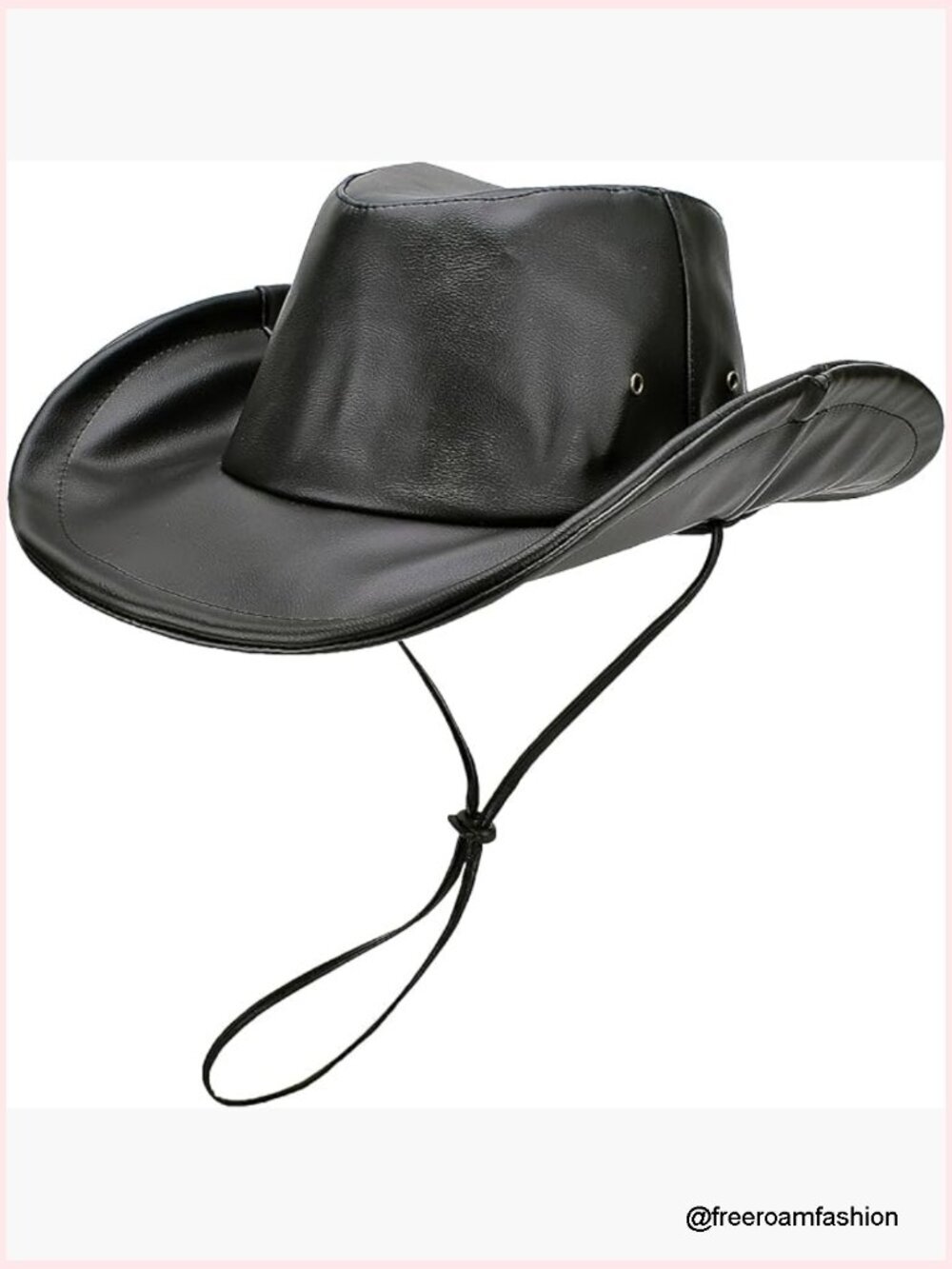Unisex Leather Fedora Hat Panama Cowboy Hat with Shapeable Brim UPF50+